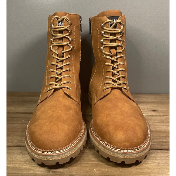 MADDEN Men\'s Combat Boots Size 12 Tan Brown Zip Up Lace Up with Ortholite main image 15